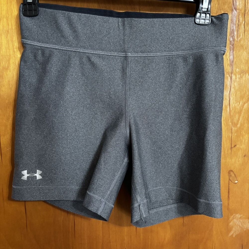Under Armour Women's UA Heatgear Compression 5" Middy Shorts Gray